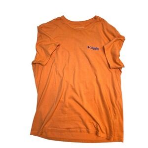 Men's Columbia‎ PFG T-shirt Orange Performance Fishing Gear T-shirt Size XL